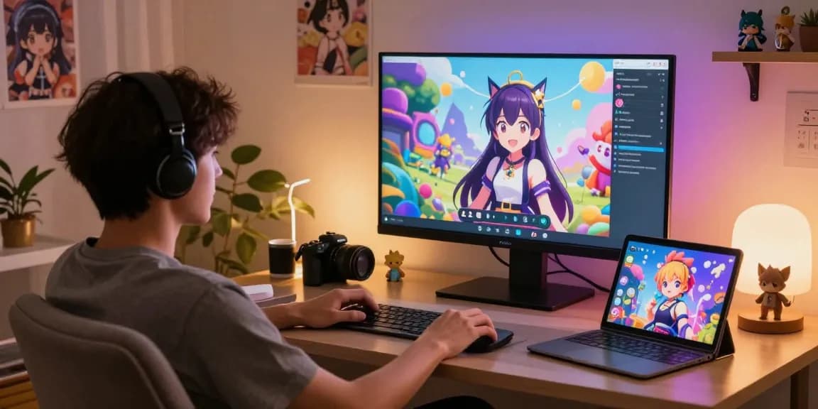 Engaging ecchi AI chat scene with vibrant character interactions and cozy atmosphere.