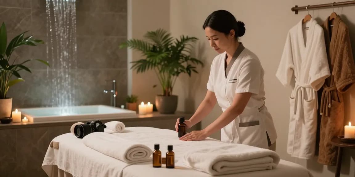 Experience soothing 인계동출장마사지 in a tranquil spa environment with essential oils and soft lighting.