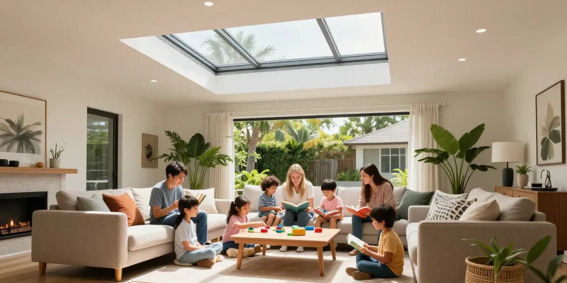 Skylight installation enhancing natural light in a Tampa home, showcasing https://avatarroofing.com/skylight-installation-and-repair-tampa/ benefits.