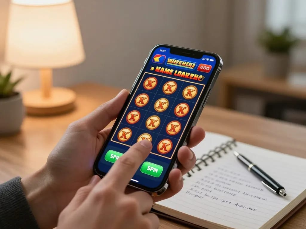 Engaging slot bonus gameplay on a smartphone in a cozy home environment, showcasing strategic online gambling