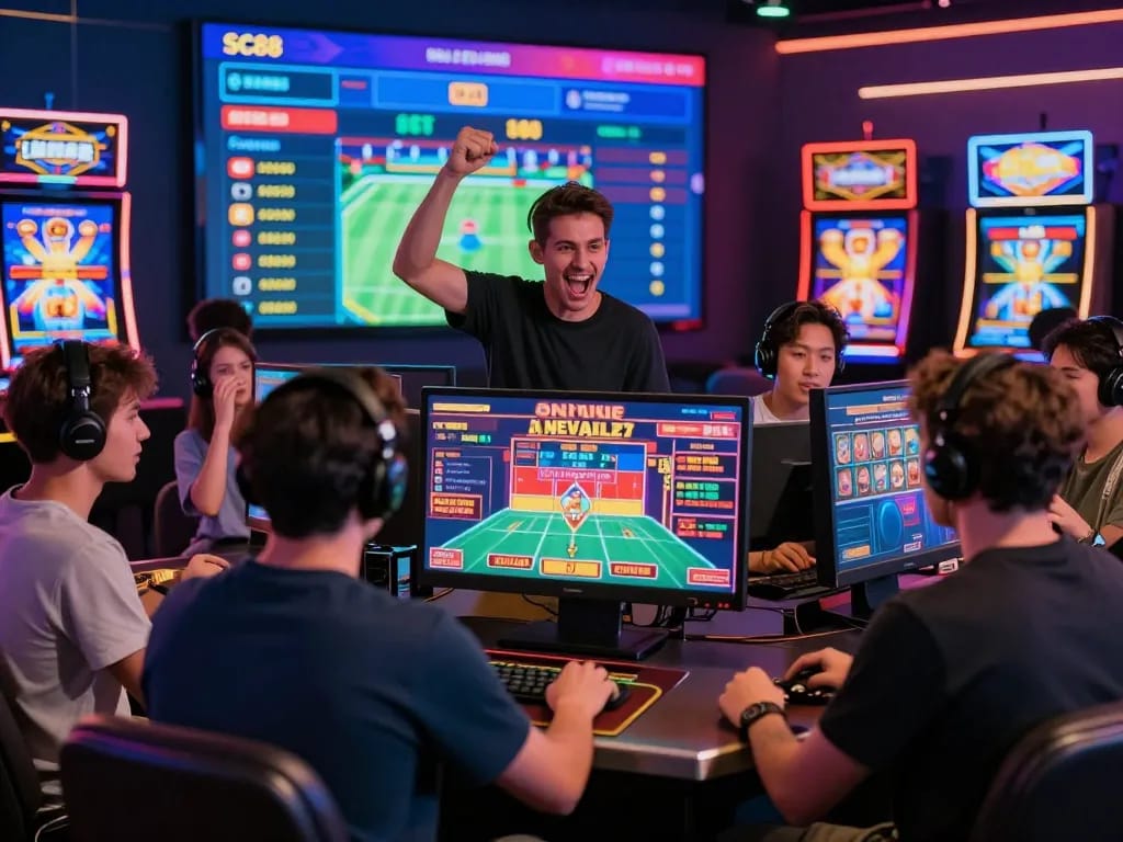 Engaged players enjoying online betting at SC88, showcasing vibrant gaming interface and lively atmosphere