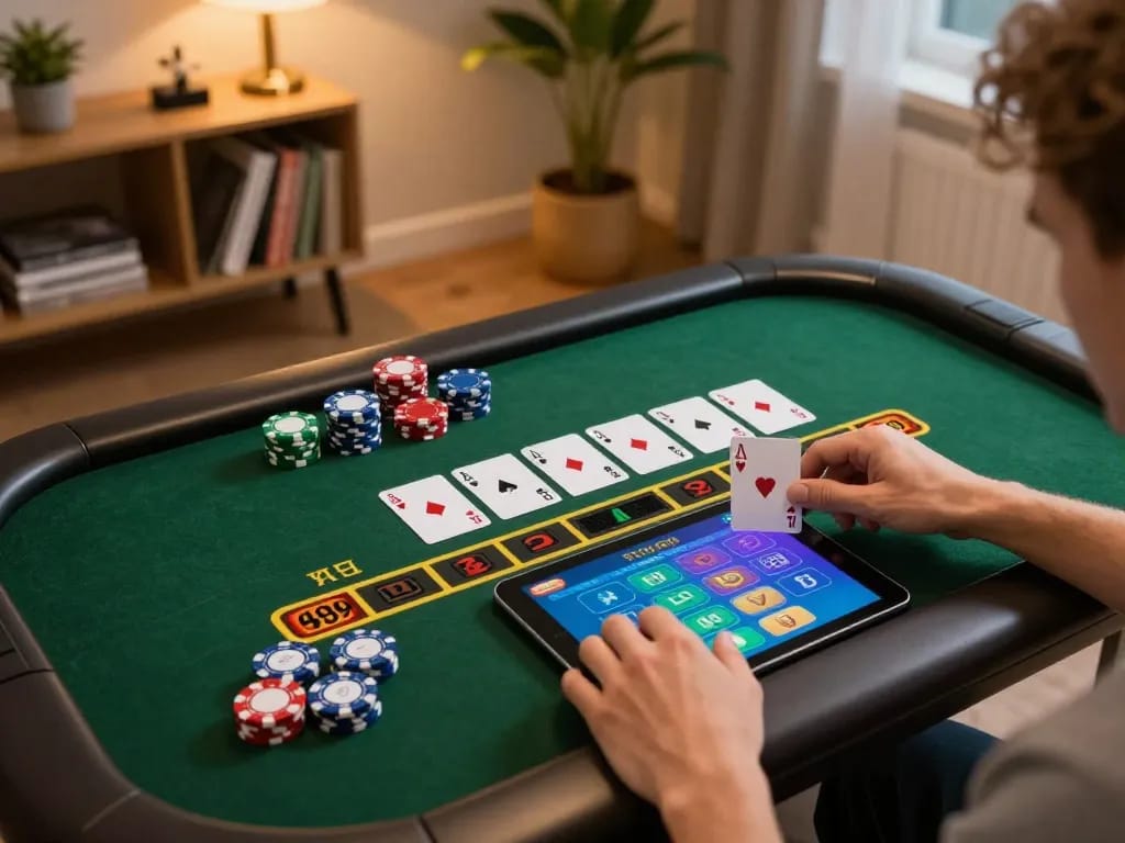 Engaging in online gaming with Link đăng ký Vin88 during an exciting blackjack session.