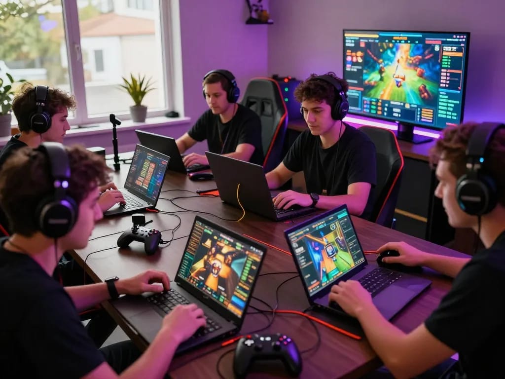 Exciting gaming atmosphere with players enjoying online rik vip card games in vibrant lighting.