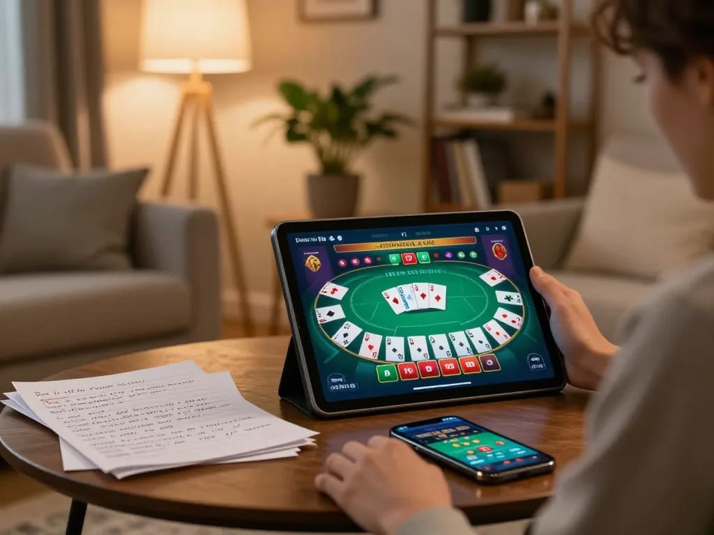 Engage in Link đăng ký da88 while enjoying a poker game on a cozy tablet setup.