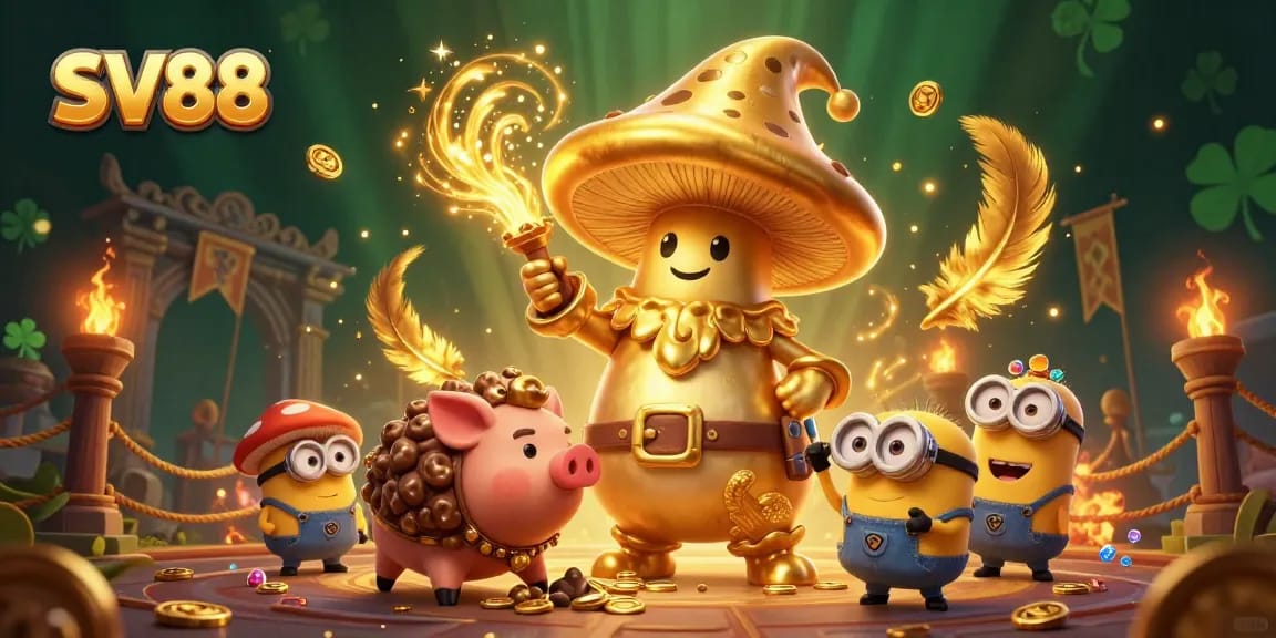 Experience an enchanting SV88 gaming adventure with magical characters and dynamic casino elements.