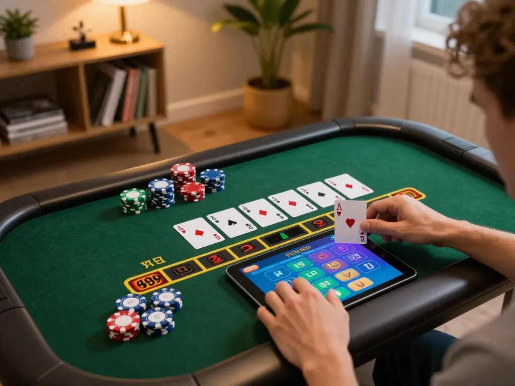 Engaging in online gaming with Link đăng ký Vin88 during an exciting blackjack session.