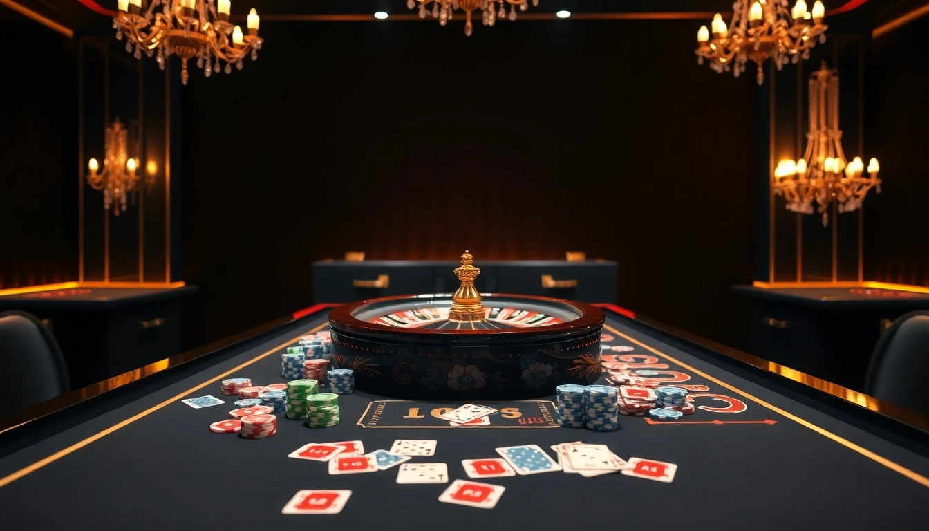 Enjoying a thrilling game at https://gg88live.com/ with vibrant playing cards and poker chips on a casino table.