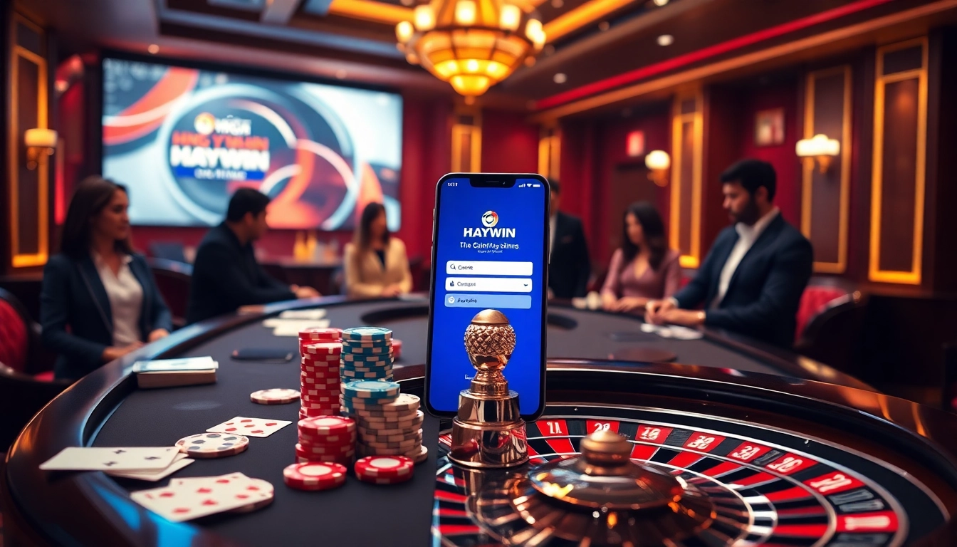 Engaging scene of players at a casino table, exemplifying the ĐĂNG NHẬP HAYWIN login experience.
