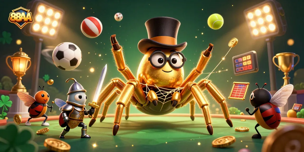 Engage with 88AA's thrilling casino experience featuring vibrant characters and dynamic sports elements in action.
