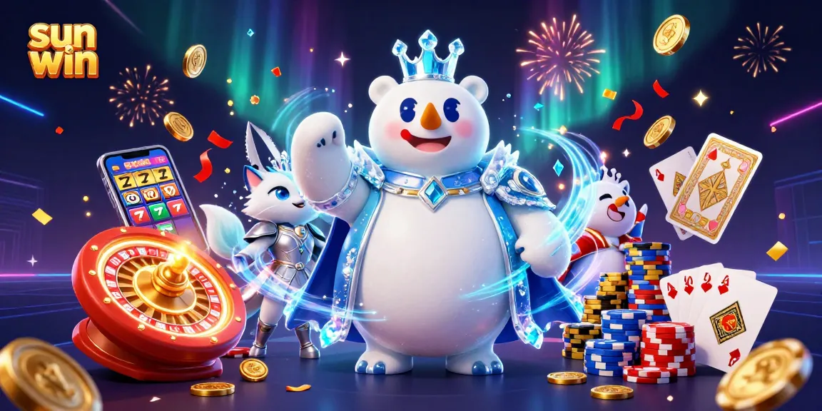Experience immersive gameplay at sun win with festive casino elements and dazzling characters.